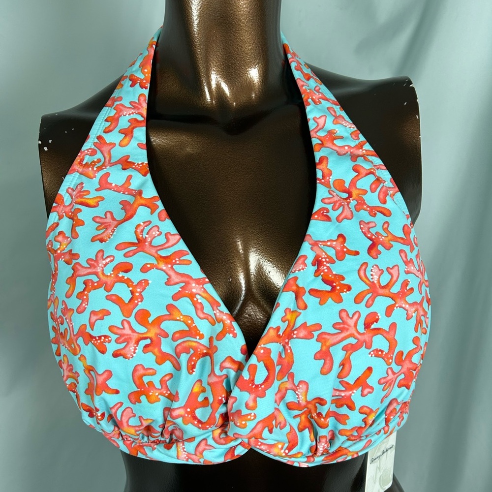 Tommy Bahama Coral Cabana Twist front Underwire Bikini Top -small - New - Picture 2 of 5
